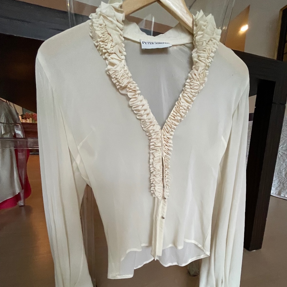 Vintage Peter Soronen silk blouse circa 1990's